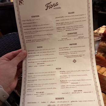 Fiora Pizzeria - Menu as of 2/15/2026 - Pizza Near Me - Redlands, California