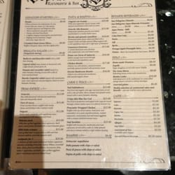 Sopra Restaurant & Bar - Menu