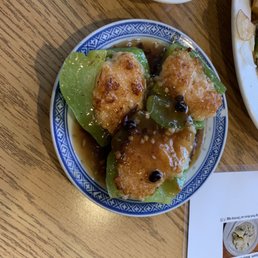 Green peppers stuffed with shrimp paste Green peppers stuffed with shrimp paste