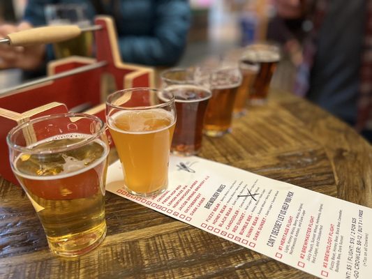 Photo of Leinie Lodge - Chippewa Falls, WI, US. Beer flight