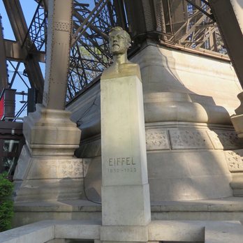 La Tour Eiffel - The statue of Gustave Eiffel at the base of the north tower. - Landmarks & Historical Buildings Near Me - Paris, 75