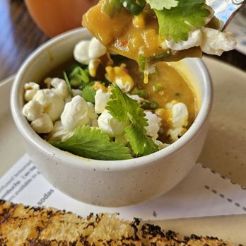 Blossom and Root Kitchen - Corn chowder - Vegan Near Me - Danville, California Blossom and Root Kitchen - Corn chowder - Vegan Near Me - Danville, California
