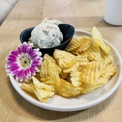 Luxe Flower Bar - Trout Dip & Chips. Plenty to share.