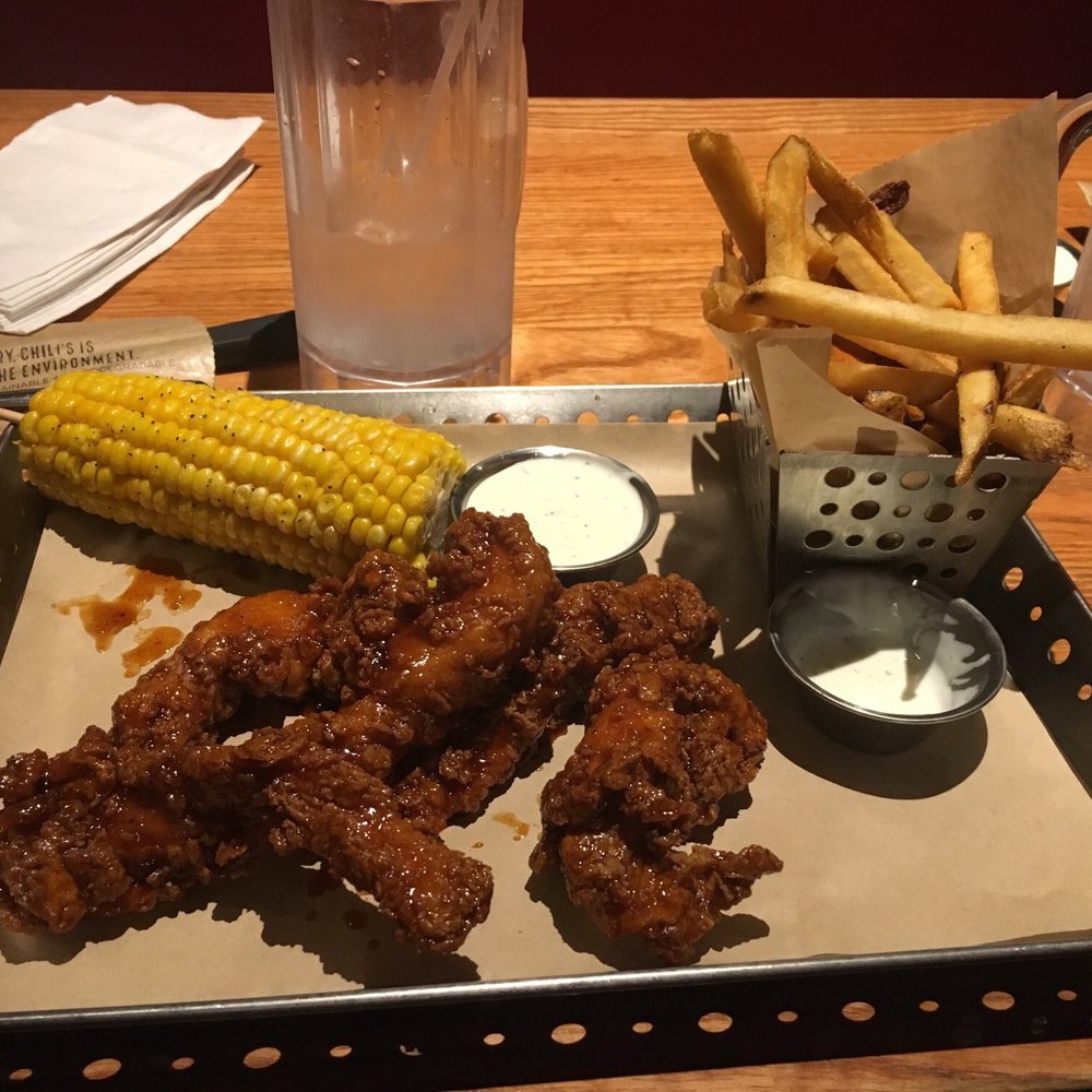 Chili's - Crispy honey chipotle crispers with fries and corn - Tex-Mex Near Me - Pittsburgh, Pennsylvania Chili's - Crispy honey chipotle crispers with fries and corn - Tex-Mex Near Me - Pittsburgh, Pennsylvania