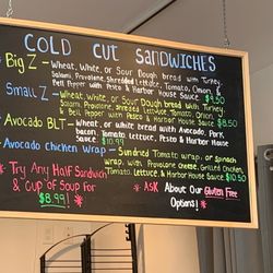 Harbor Ice Cream - Sangwich Menu