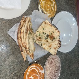 Chicken Tikka Masala & Butter Chicken with Garlic Naan& Basmati Rice. Chicken Tikka Masala & Butter Chicken with Garlic Naan& Basmati Rice.
