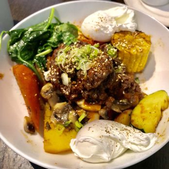 Breakfast Table - Bulgogi hash with poached eggs! - Breakfast & Brunch Near Me - Vancouver, British Columbia