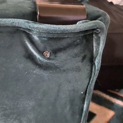 Facelift Refinishing and Upholstery - Screws in the velveteen fabric!