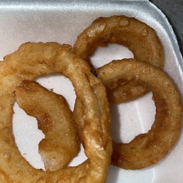 another view of the fly cooked onto the onion rings another view of the fly cooked onto the onion rings