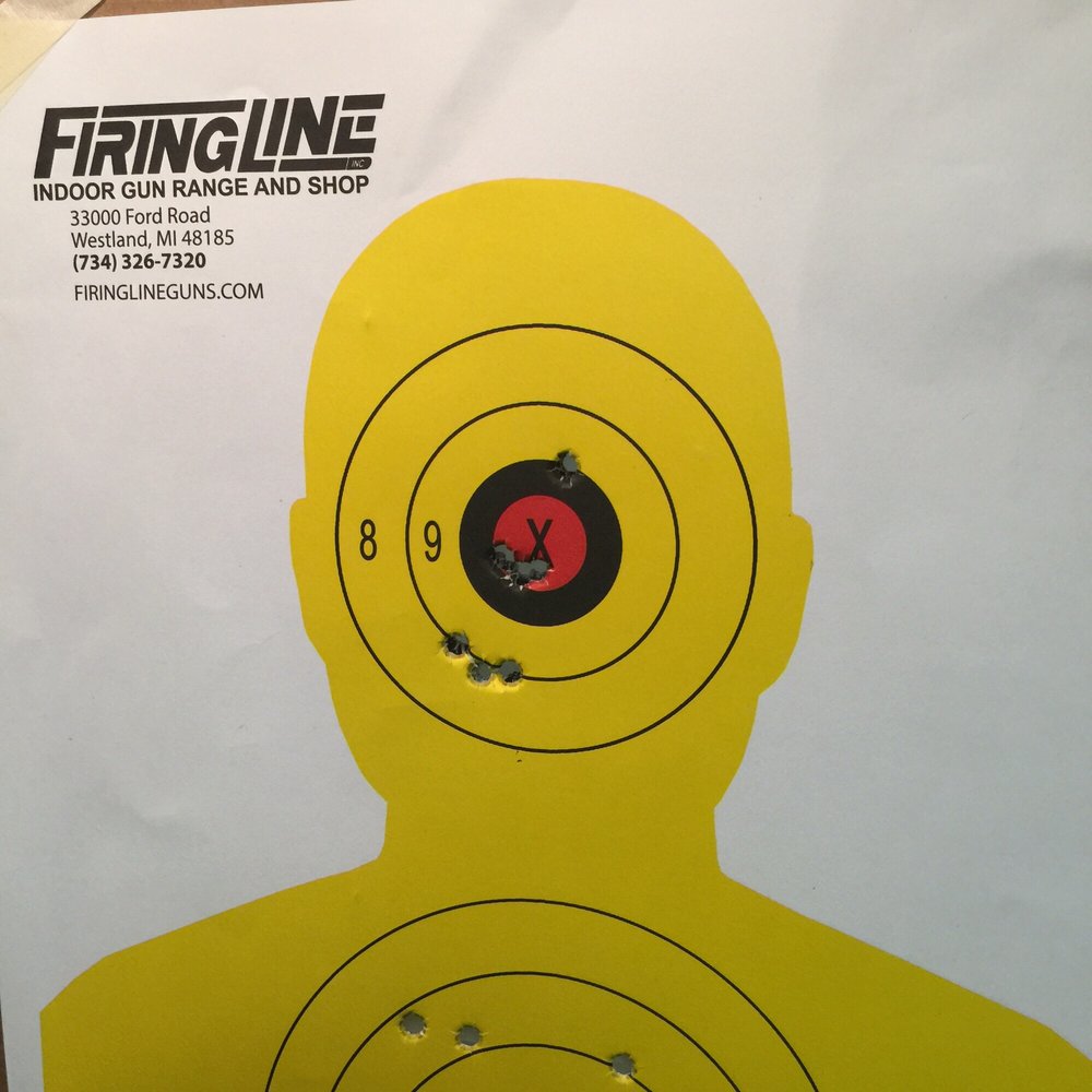 Firing Line - Not bad at 12 yards - Gun/Rifle Ranges Near Me - Westland, Michigan Firing Line - Not bad at 12 yards - Gun/Rifle Ranges Near Me - Westland, Michigan