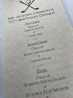 Menu photo 4 Brenner's Steakhouse Houston, TX