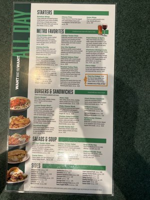 Menu photo 7 Metro Diner Sarasota, FL