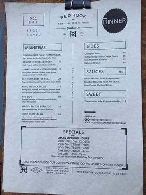 Menu photo 8 Red Hook Brisbane, QLD