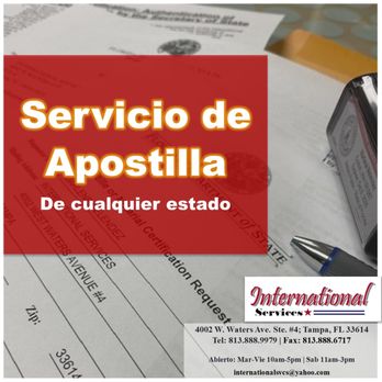International Services - Servicio de Apostilla disponible con procesamiento acelerado. - Notaries Near Me - Tampa, Florida International Services - Servicio de Apostilla disponible con procesamiento acelerado. - Notaries Near Me - Tampa, Florida