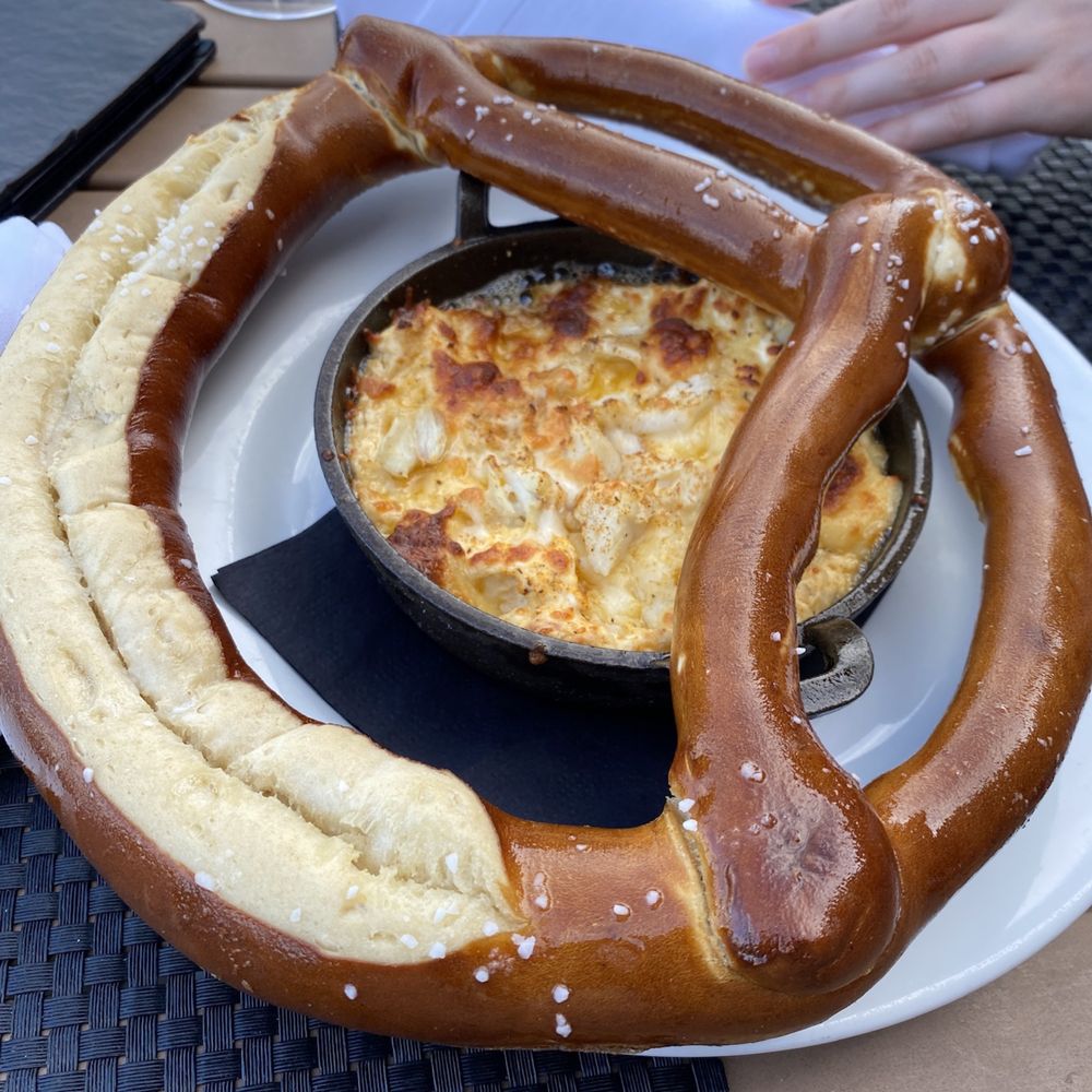 Ampersea - Crap dip with a Bavarian pretzel - New American Near Me - Baltimore, Maryland Ampersea - Crap dip with a Bavarian pretzel - New American Near Me - Baltimore, Maryland