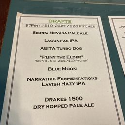 Poor House Bistro - Draft beer menu - menu - Cajun/Creole Near Me - San Jose, California