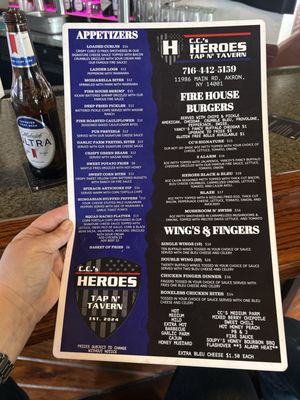 Menu photo 3 CC’s Heroes Tap & Tavern Akron, NY Menu photo 3 CC’s Heroes Tap & Tavern Akron, NY