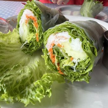 Thai Me Up - Shrimp Salad Rolls missing two of them off the plate. - Thai Near Me - Seaside, Oregon