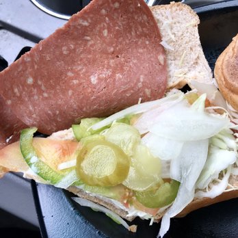 El Meson Sandwiches - Surfer-Vegetarian pastrami, swiss & cheddar cheese, shredded lettuce, tomatoes, pickles - Sandwiches Near Me - Aguadilla, Puerto Rico El Meson Sandwiches - Surfer-Vegetarian pastrami, swiss & cheddar cheese, shredded lettuce, tomatoes, pickles - Sandwiches Near Me - Aguadilla, Puerto Rico