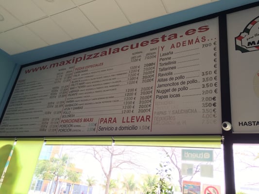 Menu photo 1 MaxiPizza Santa Cruz de Tenerife, TF Menu photo 1 MaxiPizza Santa Cruz de Tenerife, TF