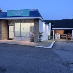 Night shot of dispensary