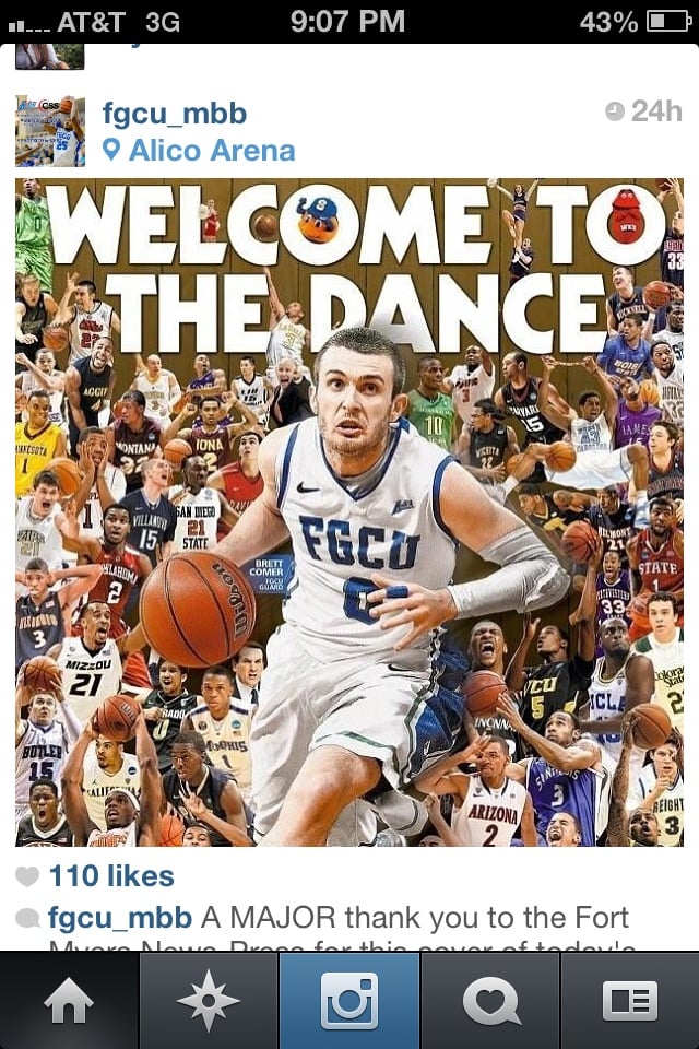 Social spots from Florida Gulf Coast University Athletics