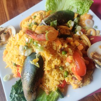 Fiesta on Main - Arroz con mariscos - Peruvian Near Me - Stamford, Connecticut Fiesta on Main - Arroz con mariscos - Peruvian Near Me - Stamford, Connecticut
