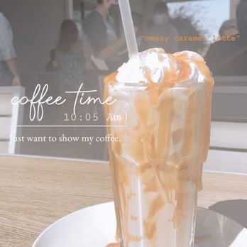 Broken Yolk Cafe - Messy Caramel Latte  Definitely messy but very delicious! - American Near Me - Glendora, California