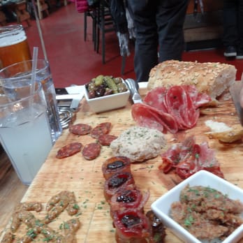 Crux Fermentation Project - Charcuterie plate.  Delish! - Brewpubs Near Me - Bend, Oregon