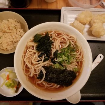 Ichimi Ann - Hot udon combo w/ mochi tempura (asked for it on the side, rather than on top of the udon) - Japanese Near Me - Torrance, California