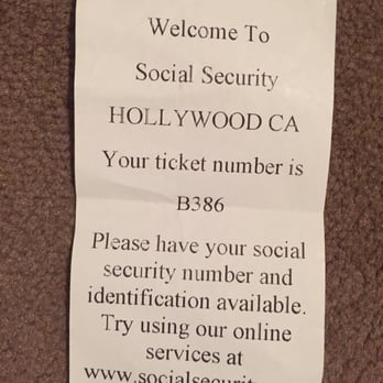 Social Security - You get a ticket when you do self check-in in one of the automated machines - Public Services & Government Near Me - Hollywood, California Social Security - You get a ticket when you do self check-in in one of the automated machines - Public Services & Government Near Me - Hollywood, California