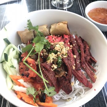 Pho-natic - Looks great! Tasted just "okay". Lack of flavor in the meats. Egg roll was super greasy, sadly. - Vietnamese Near Me - Denver, Colorado Pho-natic - Looks great! Tasted just "okay". Lack of flavor in the meats. Egg roll was super greasy, sadly. - Vietnamese Near Me - Denver, Colorado