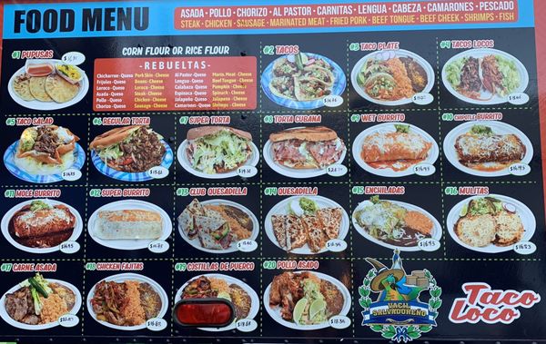 Menu photo 1 El Taco Loco Seattle, WA Menu photo 1 El Taco Loco Seattle, WA