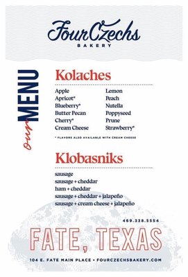 Menu photo 1 Fourczechs Bakery Fate, TX Menu photo 1 Fourczechs Bakery Fate, TX