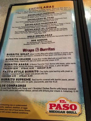 Menu photo 3 El Paso Mexican Grill Crowley, LA Menu photo 3 El Paso Mexican Grill Crowley, LA