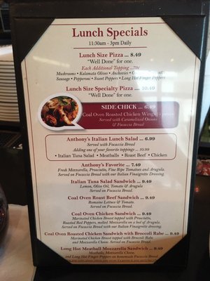 Menu photo 6 Anthony's Coal Fired Pizza & Wings Weston, FL