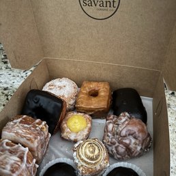 Cron'ts, apple fritter, chocolate cake donut bites, jane dough Cron'ts, apple fritter, chocolate cake donut bites, jane dough