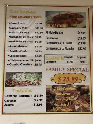 Menu photo 5 Carnitas La Piedad Coachella, CA
