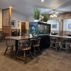 Dining area on one side of the restaurant