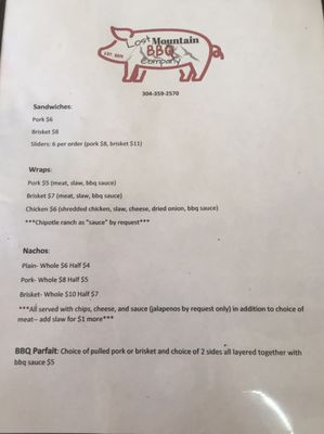 Menu photo 3 Lost Mountain BBQ company Romney, WV Menu photo 3 Lost Mountain BBQ company Romney, WV