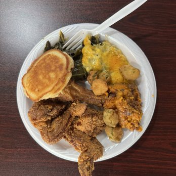 Ashford’s Kitchen - Fried Chicken, Sweet Potato Soufflé, Collard Greens, Fried Okra, Broccoli Cheese Casserole, and Hot Water Cornbread. - Soul Food Near Me - Red Oak, Georgia Ashford’s Kitchen - Fried Chicken, Sweet Potato Soufflé, Collard Greens, Fried Okra, Broccoli Cheese Casserole, and Hot Water Cornbread. - Soul Food Near Me - Red Oak, Georgia