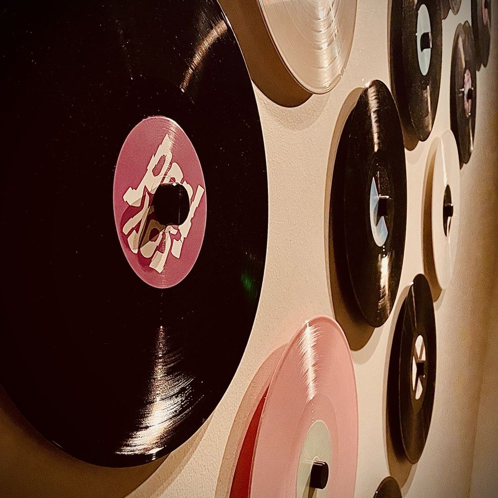 Blue Lacy - Vinyl Wall. - Bars Near Me - Austin, Texas