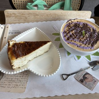 Our Place Dessert Cafe - Basque cheesecake, ube einspanner - Cafes Near Me - Edmonds, Washington