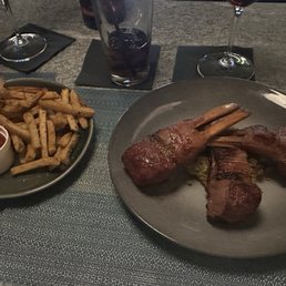 Assurdità and rack of lamb. Assurdità and rack of lamb.