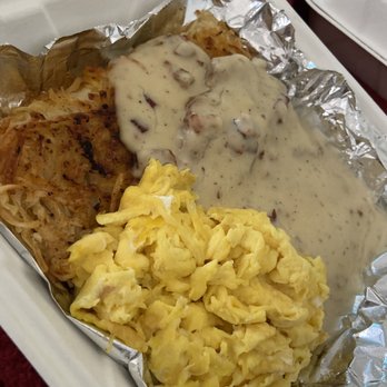 Marvin's Restaurant - Chicken Fried Steak with scrambled eggs and had browns - American Near Me - Cotati, California Marvin's Restaurant - Chicken Fried Steak with scrambled eggs and had browns - American Near Me - Cotati, California