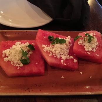 Agora DC - Watermelon infused with orange blossom water , topped with fetta cheese. - Mediterranean Near Me - Washington, DC, District of Columbia