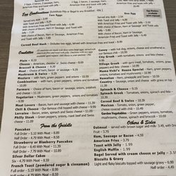 Mama Vicki's Coney Island North - Breakfast menu