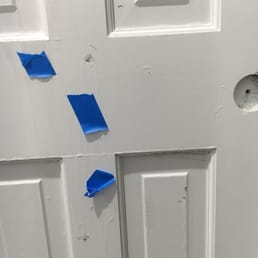 "Finished painted door"