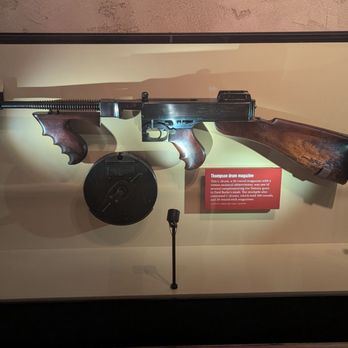 The Mob Museum - Tommy Gun actually used in the St. Valentine's Day Massacre. - Museums Near Me - Las Vegas, Nevada The Mob Museum - Tommy Gun actually used in the St. Valentine's Day Massacre. - Museums Near Me - Las Vegas, Nevada