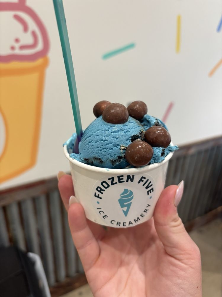 Frozen Five Ice Creamery Logo
